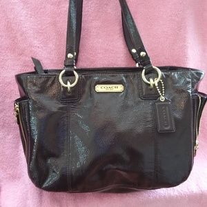 Rare COACH GALLERY MAHOGANY BROWN LEATHER SATCHEL